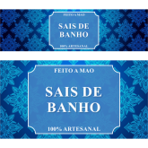 Rótulo Arab. Azul Sais de Banho 12,5x3,5cm