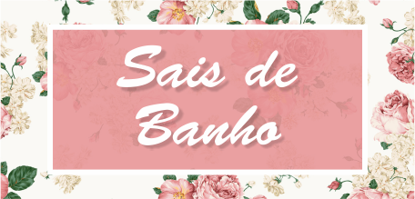 Rótulo Rosa Sais de Banho 4x2